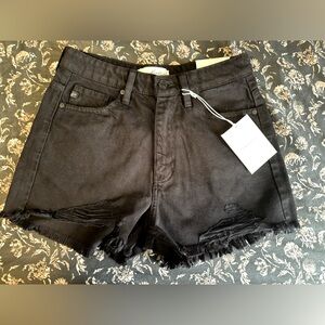Kancan black denim shorts